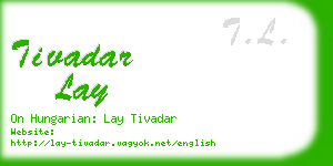 tivadar lay business card